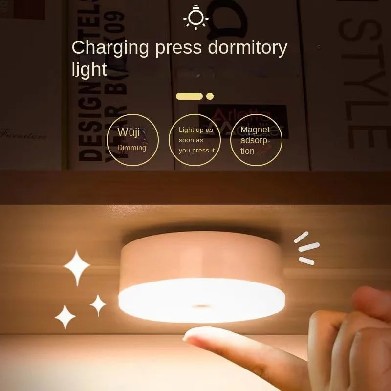 USB Rechargeable Magnetic LED Night Light – Auto Sensor