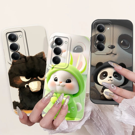 For Xiaomi Redmi 15 4G 5G Case Cute Panda Rabbit Cartoon Cover Shockproof Phone Case For Xiaomi Redmi 15 5G Redmi15 4G Soft Bags Peaceful Pleasures Health and Wellness