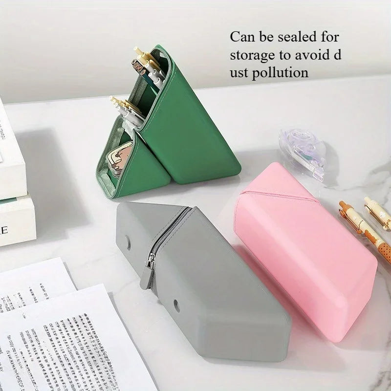 Foldable Silicone Pen Holder | Desktop Organizer for Office & Study