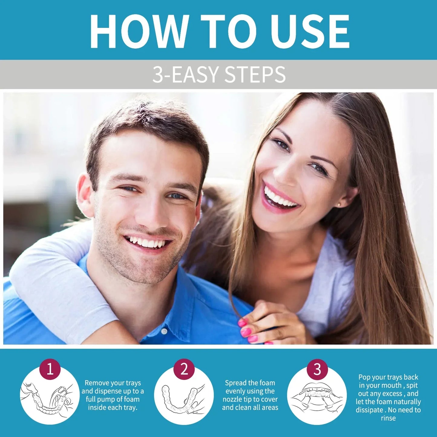 Eelhoe Aligner & Denture Cleaner Foam – Whitening 30ml