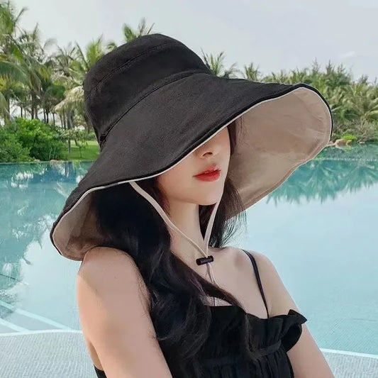 Women's Wide Brim UPF 50+ Sun Hat | Foldable Beach Hiking Wide Brim Sun Hat Peaceful Pleasures Health and Wellness