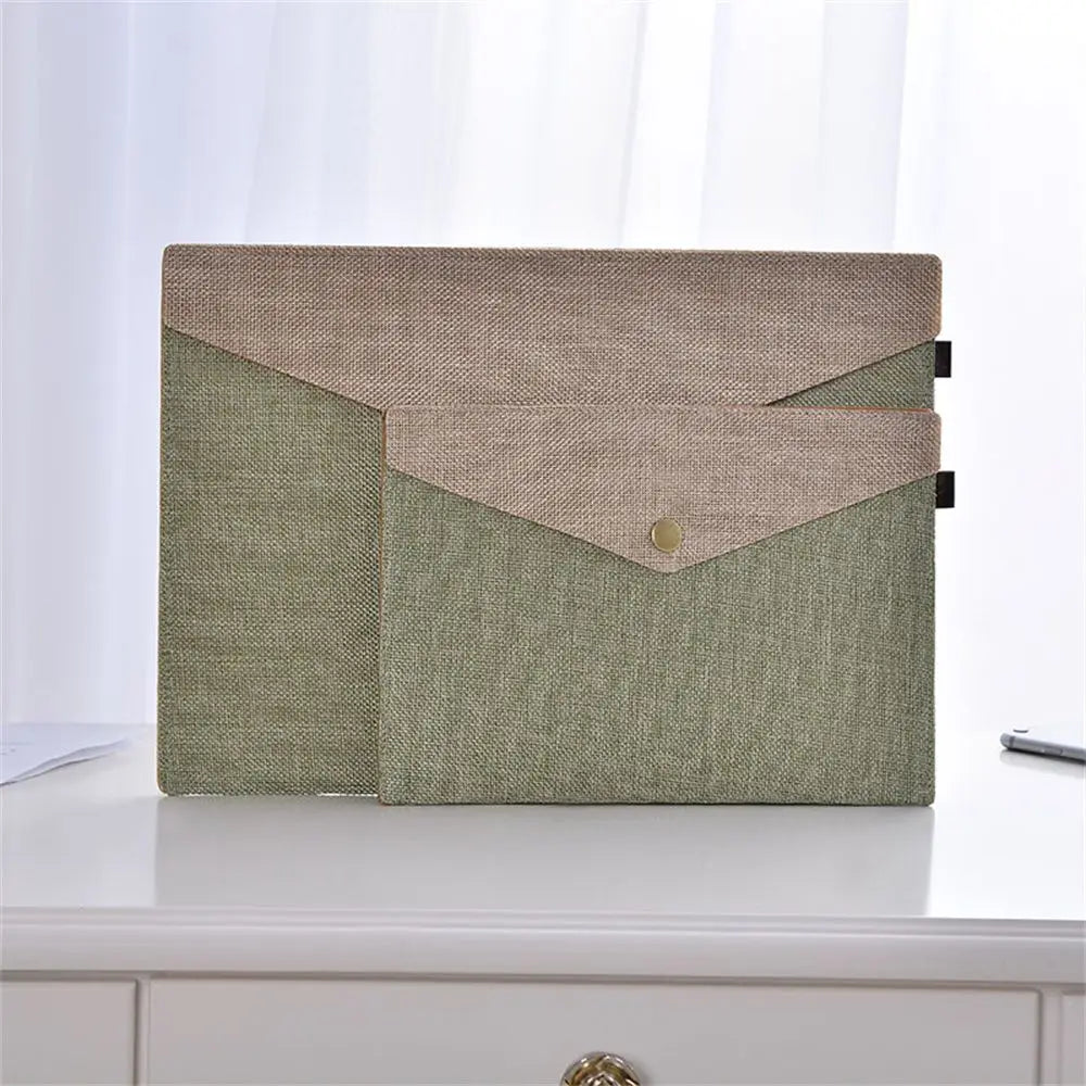 Linen Canvas File Folder Organizer Bag – Home & School