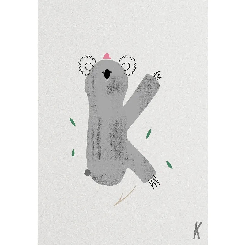 ABC Animal Alphabet Canvas Wall Art for Kids Nursery Room