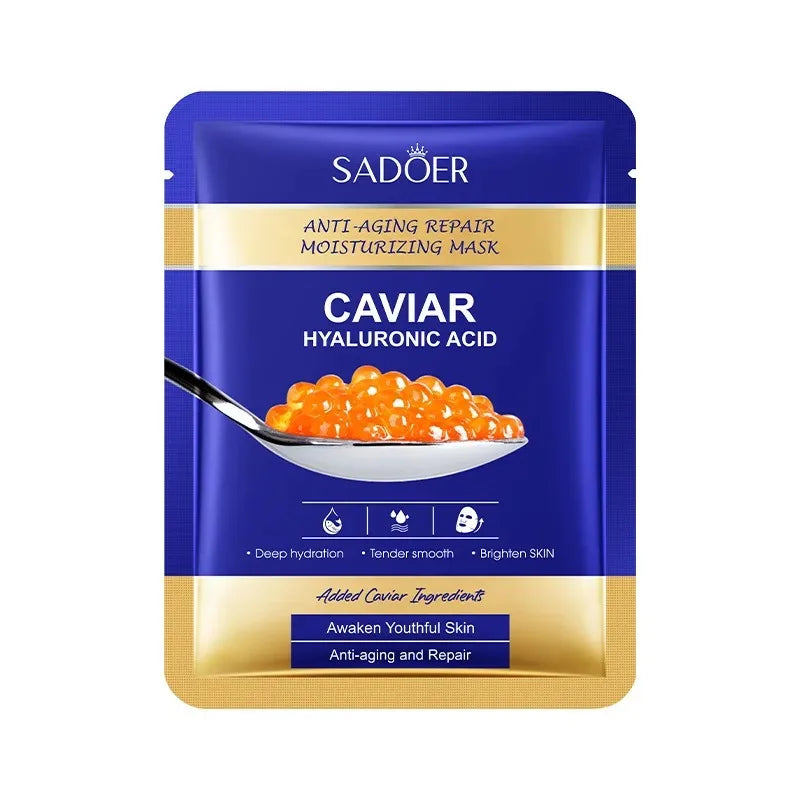 Sadoer Caviar & Hyaluronic Acid Face Masks – 5 Pack