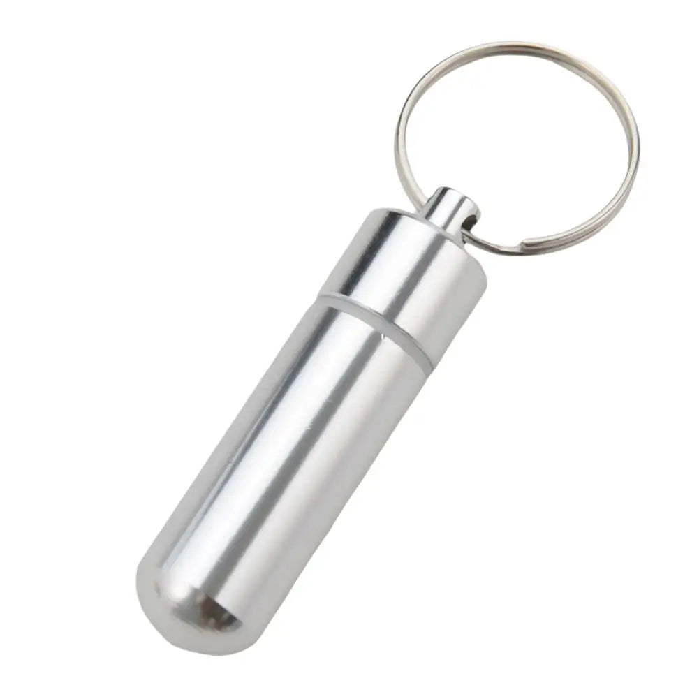 Portable Storage Medicine Box Aluminum Alloy Cotton Swab Holder Waterproof Toothpick Box Travel Camping Pill Storage Organizers Peaceful Pleasures Health and Wellness S