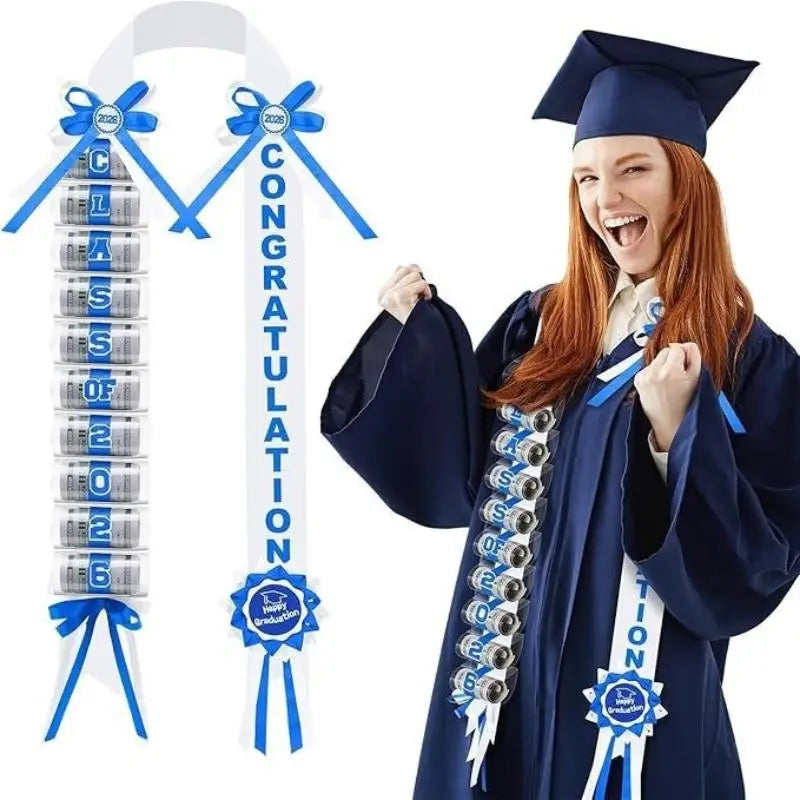Class of 2026 Money Lei Necklace | Graduation Cash Gift Garland Graduation Lei Necklace Peaceful Pleasures Health and Wellness C