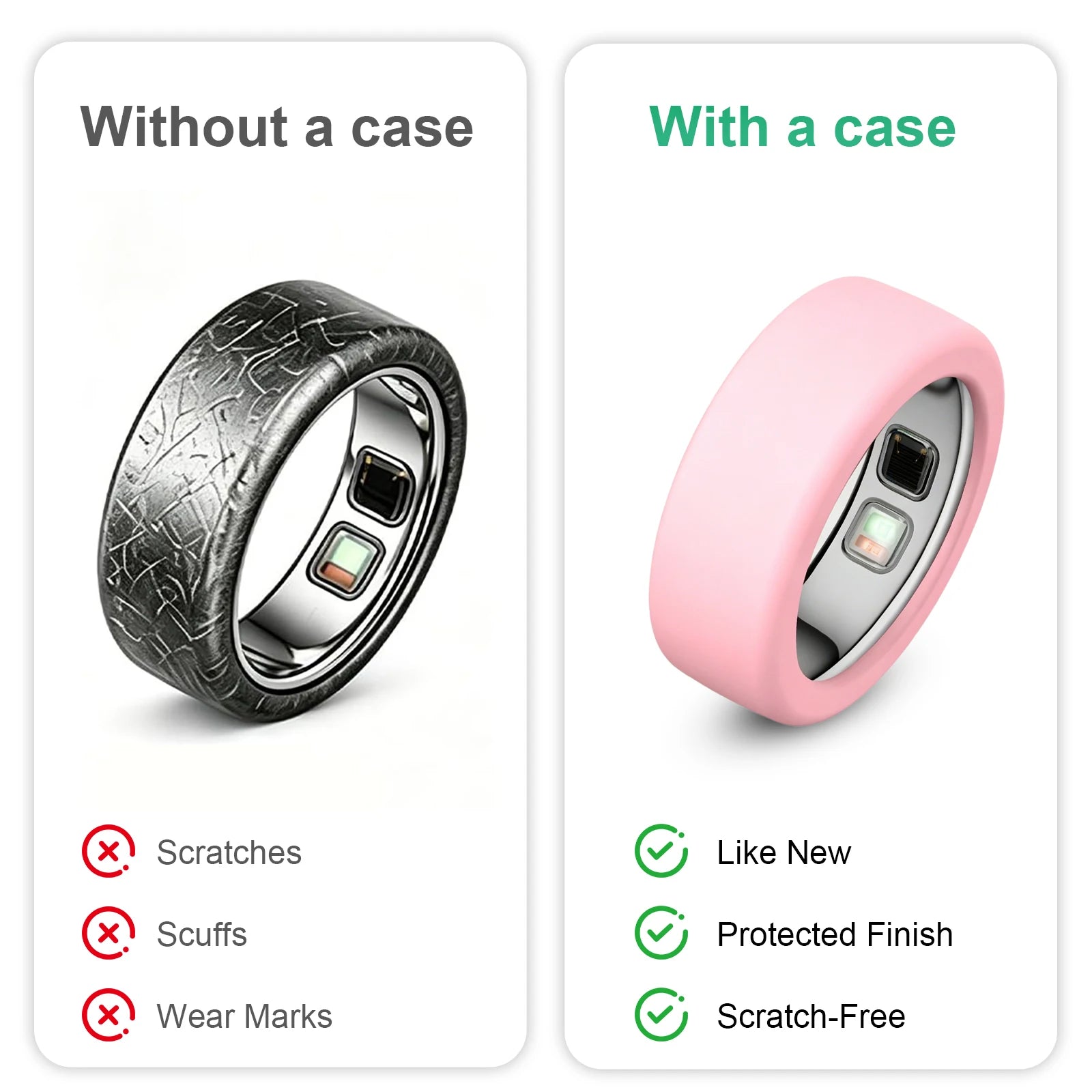 For Oura Ring 5 Ring Protective Cover Smart Ring For Oura Ring 5 Skin Feel Silicone Ring Cover Anti Fall Dust-proof Protection Peaceful Pleasures Health and Wellness
