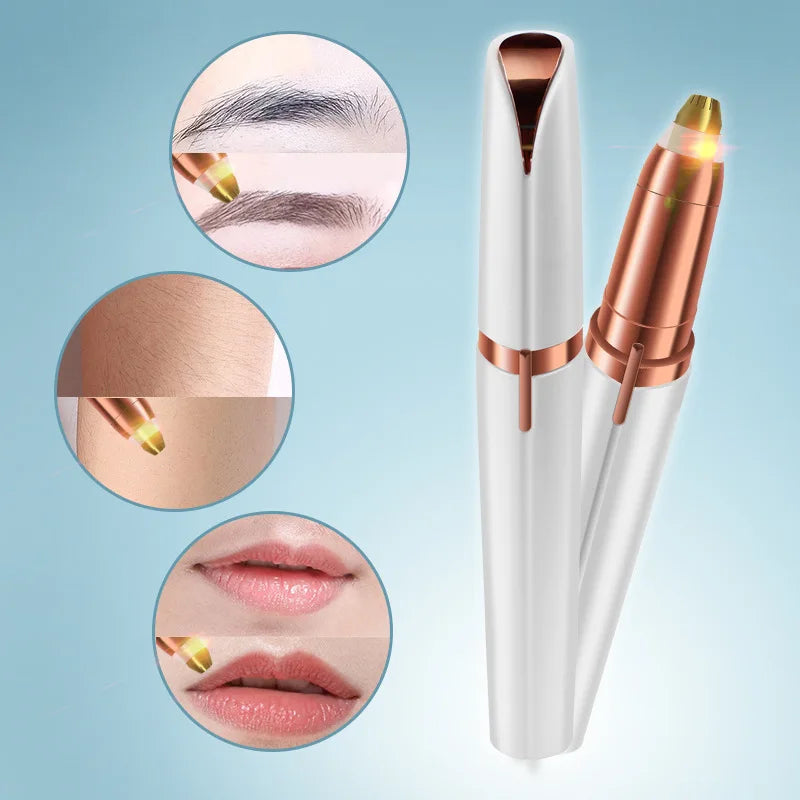 Electric Eyebrow Trimming Tool For Beginners Automatic Electric Eyebrow Trimmer Nose Hair Shaving Brush Scraper 1pc Peaceful Pleasures Health and Wellness