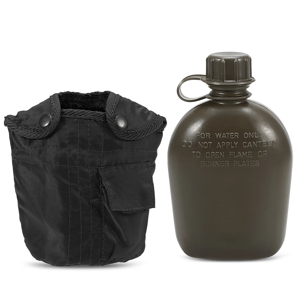 Hiking Backpacking Survival Water Bottle Kettle Outdoor Military