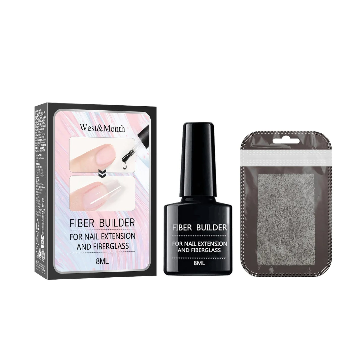 Fiber Builder Nail Extension Set – Strengthen & Shape Nails 8ml