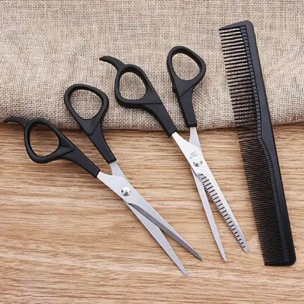 2pcs Stainless Steel Hair Clippers Set Cutting and Thinning Scissors Barber Accessories Salon Hairdressing Shears Wholesale Peaceful Pleasures Health and Wellness