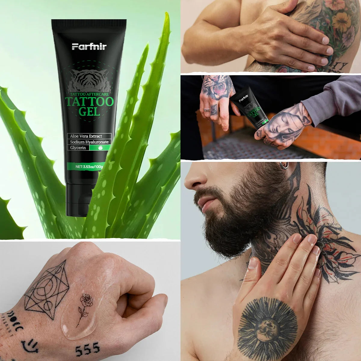 Tattoo Aftercare Moisturizing Gel – Color Fixation & Nourishing
