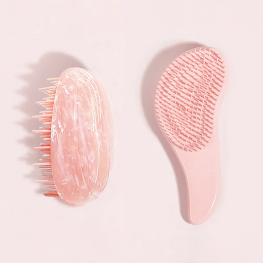 Marble Egg Comb & Air Cushion Brush Set | Detangling Hair Tools Hair Brush Comb Set Oasis Select