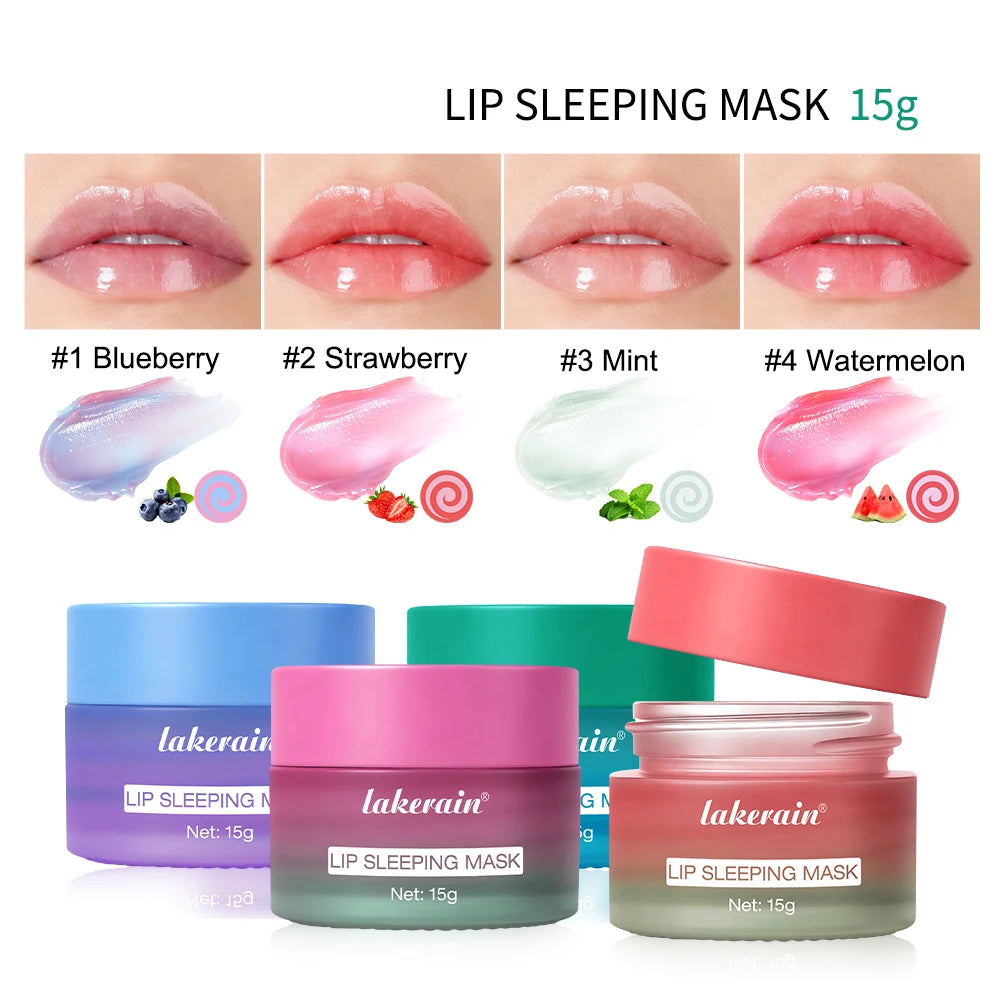 Blueberry Lip Sleeping Mask Overnight Dual Color Hydration For Dry Cracked Skin Reduces Fine Lines Moisturizing Nourish Lip Care Peaceful Pleasures Health and Wellness