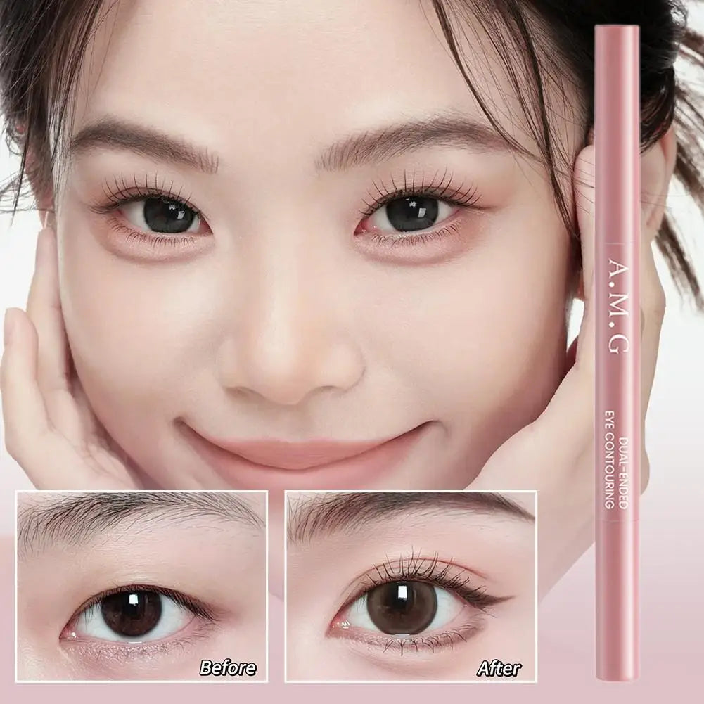 Double-Ended Silkworm Eyeliner & Under-Eye Highlighter Pen with Brush Peaceful Pleasures Health and Wellness