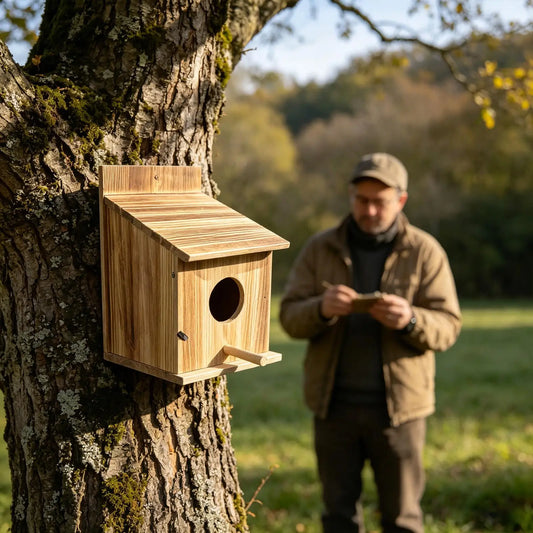 Owl Houses for Outdoors Wooden Weather Resistant Shelter Yard Bird Shelter for Finch Hummingbird Outdoor Garden Balcony Patio Peaceful Pleasures Health and Wellness CN