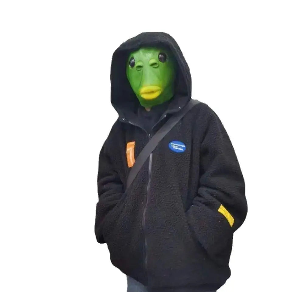 Green Fish Head Full Face Mask – Funny Halloween Costume