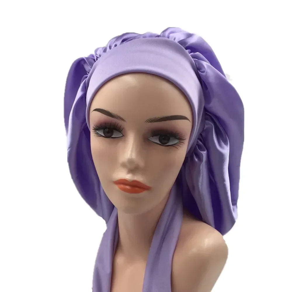 Extra Large Satin Lined Sleep Bonnet | Women's Night Cap