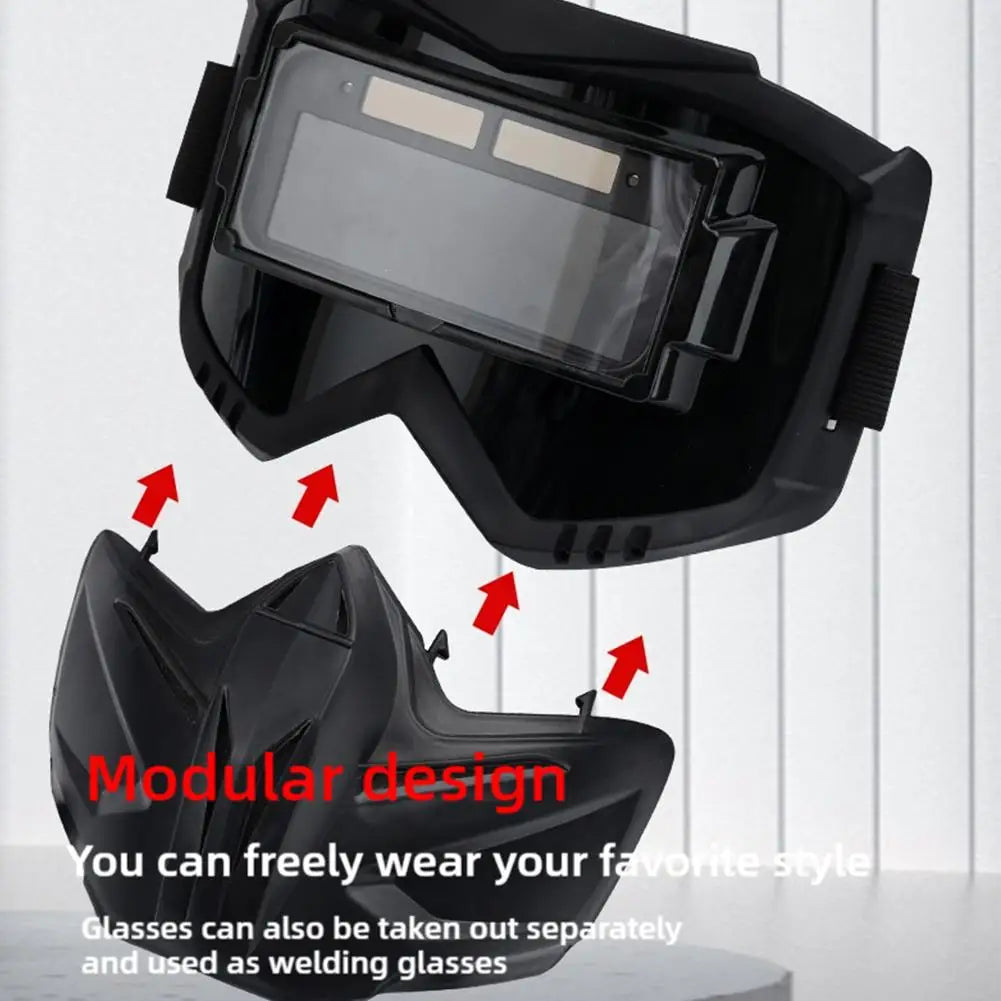 Welding Protective Equipment Face Protector Auto Darkening Welding Glasses Work Adjustable Impact Resistant Welder Face Shield Peaceful Pleasures Health and Wellness