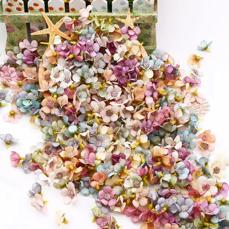 50/100 Pcs Silk Daisy Flower Heads – Multicolor Wedding DIY Decor