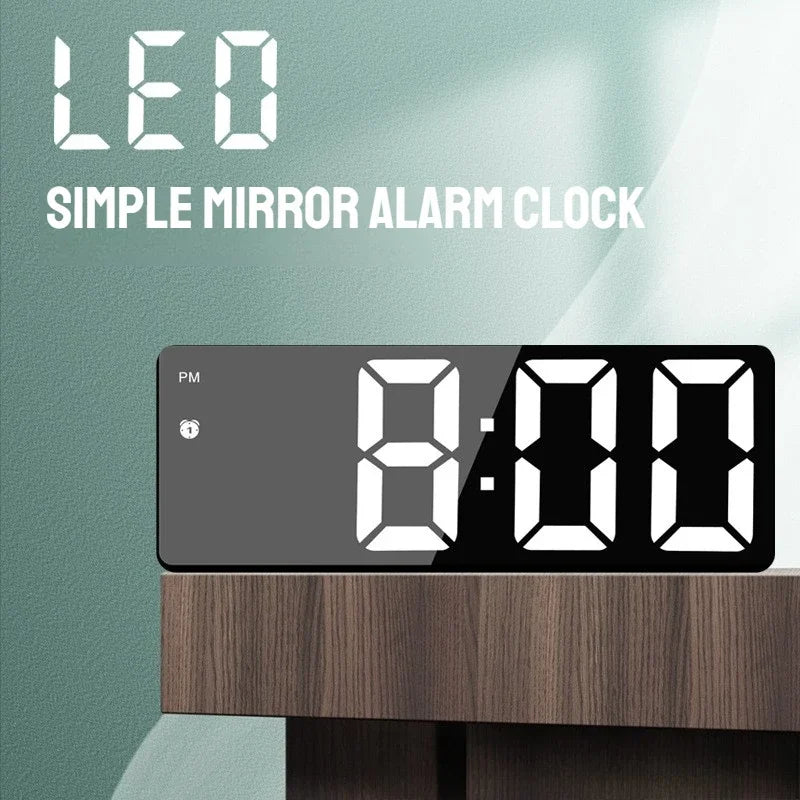 LED Digital Wall Clock | Sound Control & Adjustable Brightness