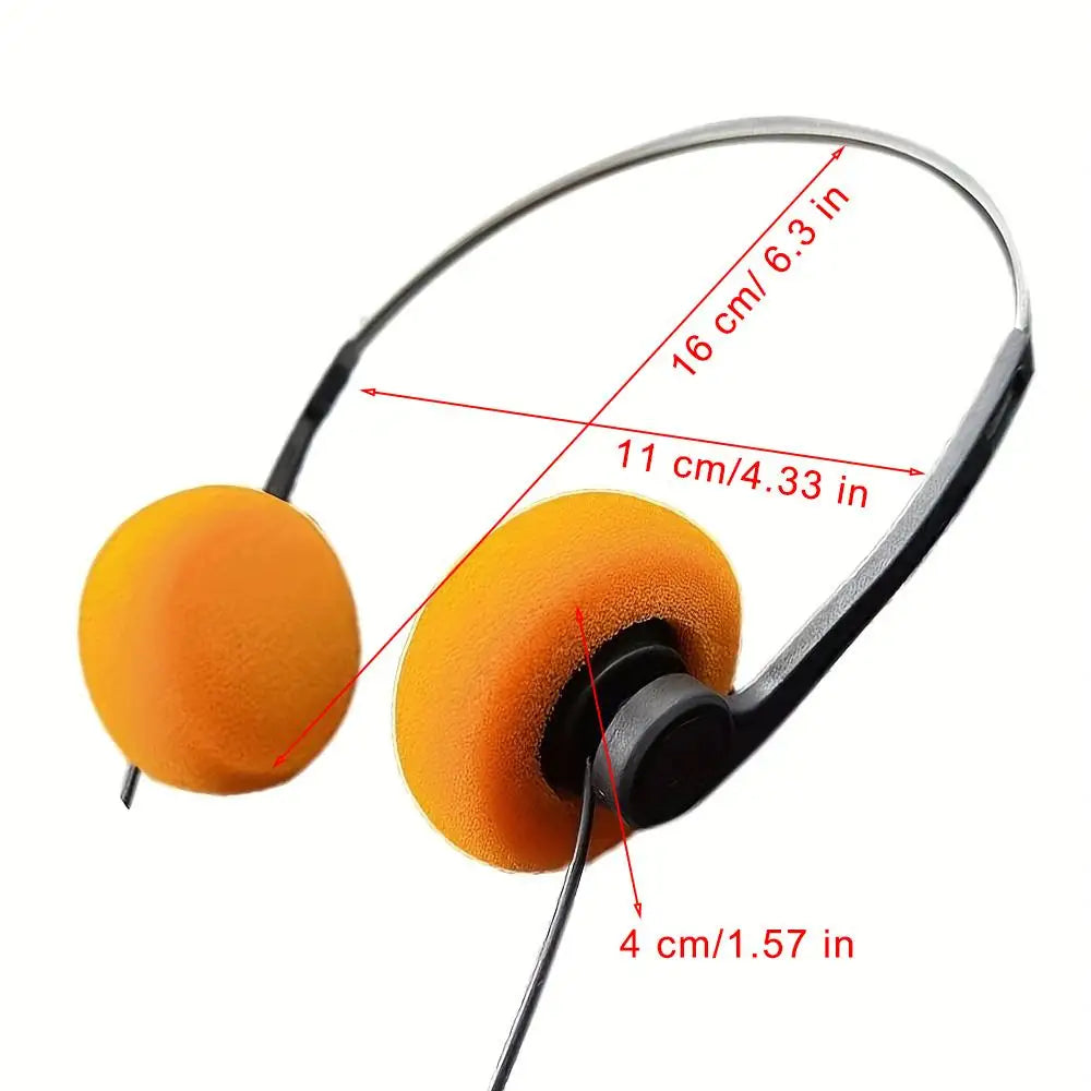 Retro Wired Headphones 3.5mm | Portable Vintage Over-Ear