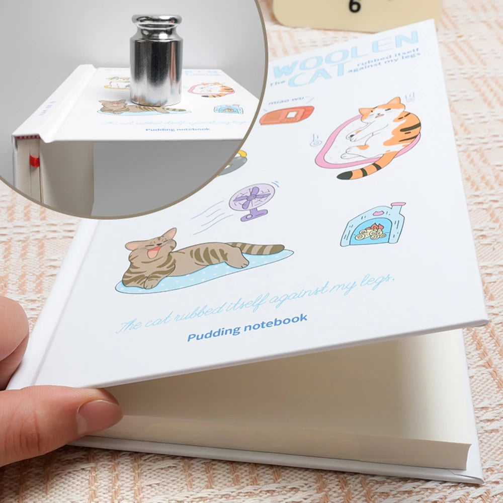 Cute Cat A5 Hard Cover Notebook Cartoon Simplified Student Classroom