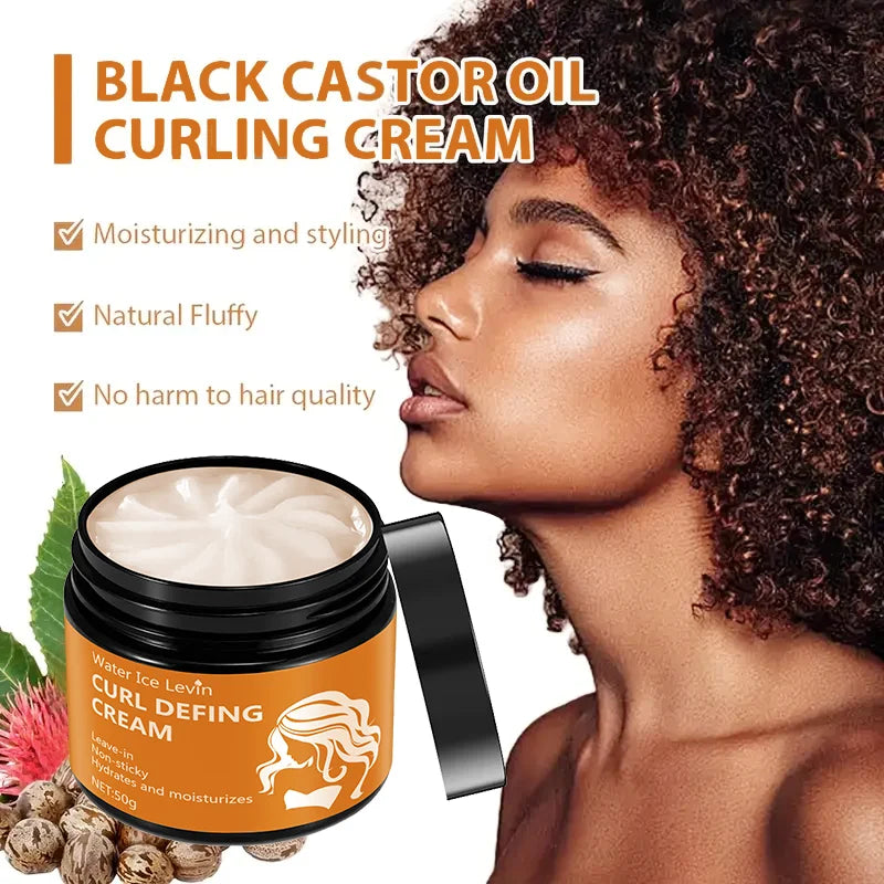 Black Castor Oil Curl Styling Cream – 50g Moisturizing Formula