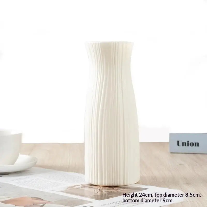 Modern Minimalist Geometric Plastic Vase – Home Decor