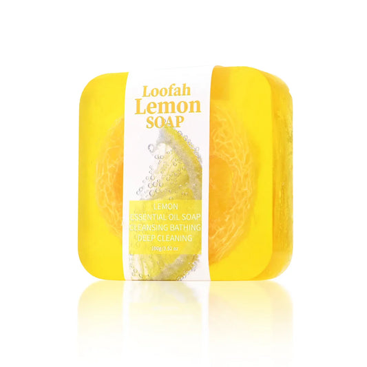 Lemon & Lavender Loofah Soap Bar – Cleanse & Moisturize Exfoliating Soap Bar Oasis Select 100g