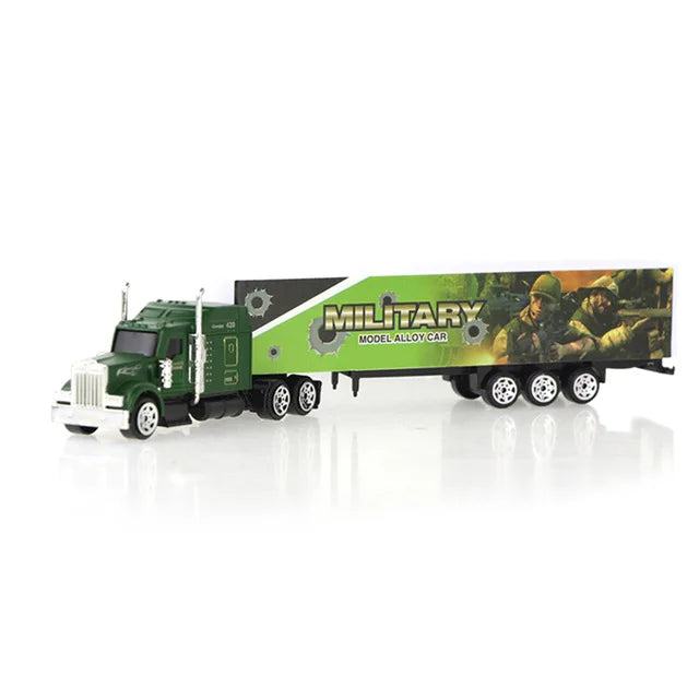 Sliding Alloy Truck Model Diecast Car Toy Container Oil Tank