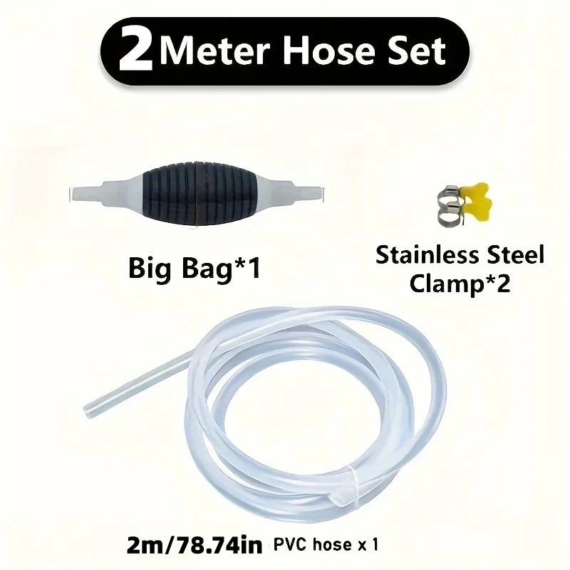 1 Set of Portable Suction Pump Equipped with Flexible Pvc Hose, Ideal for Transferring Gas, Oil, Water, and Fuel; Car Emergency Oil Extractor; Manual Oil Pump; Siphon Pipe; Siphon Pump; Water and Oil Extractor; Urea Oil Pipe Peaceful Pleasures Health and Wellness