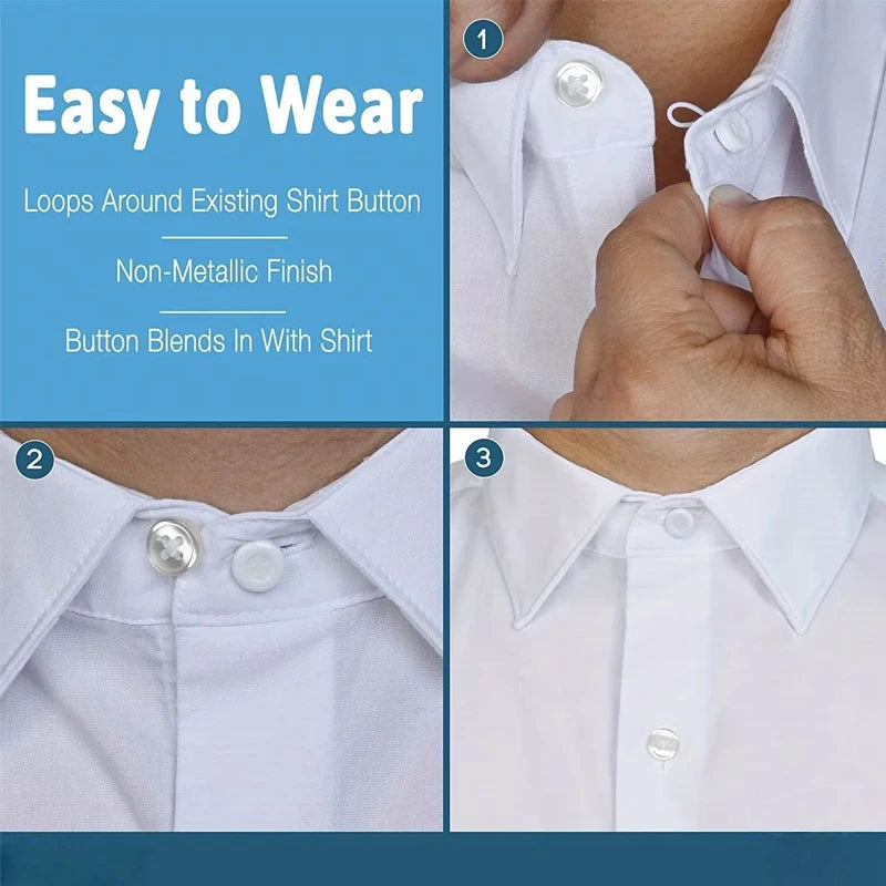 Removable Cuff Neckline Retractable Button Soft Elastic Extender