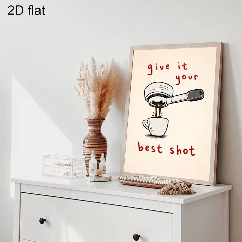 Give It Your Best Shot Motivational Canvas Wall Art Print