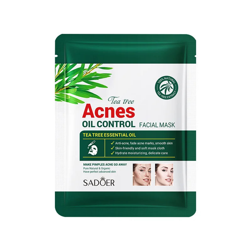 SADOER Tea Tree Acne Face Mask – Oil Control & Moisturizing