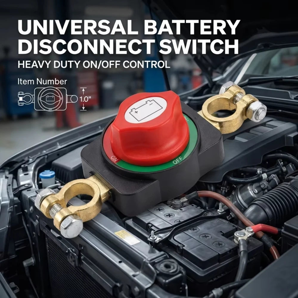 Universal Car Battery Disconnect Switch Manual Circuit Breaker Anti-Power Off Leakage Protector Universal Auto Parts Peaceful Pleasures Health and Wellness