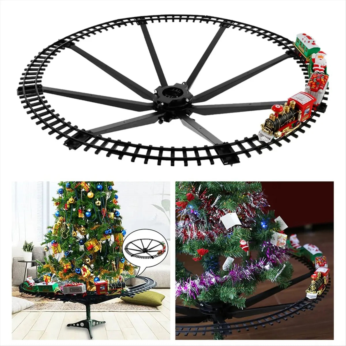 Christmas Train Set with Lights & Track – Kids Holiday Toy Peaceful Pleasures Health and Wellness