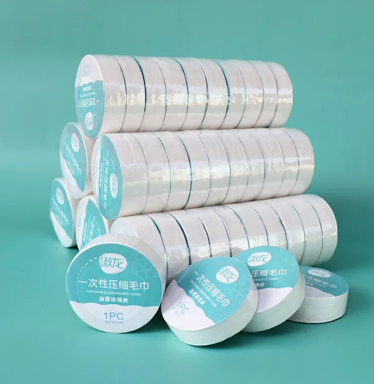 10-Pack Compressed Travel Towels – Disposable Quick-Dry Washcloths Compressed Travel Towel Peaceful Pleasures Health and Wellness 50cm-50PCS