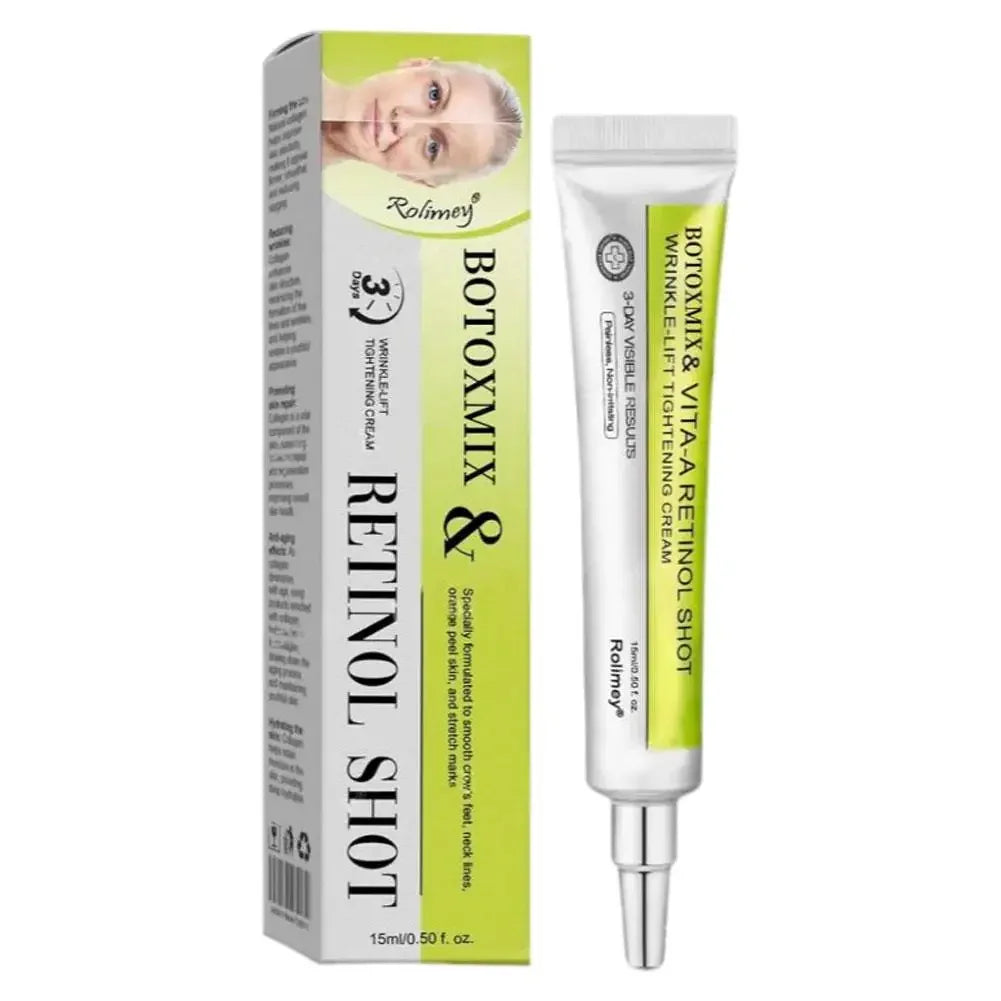 15g Retinal-Shot Tightening Booster Face Cream & Eye Cream Anti-Aging Firming Lifting, Fade Fine Lines, Night Moisturizer Peaceful Pleasures Health and Wellness 1PCS