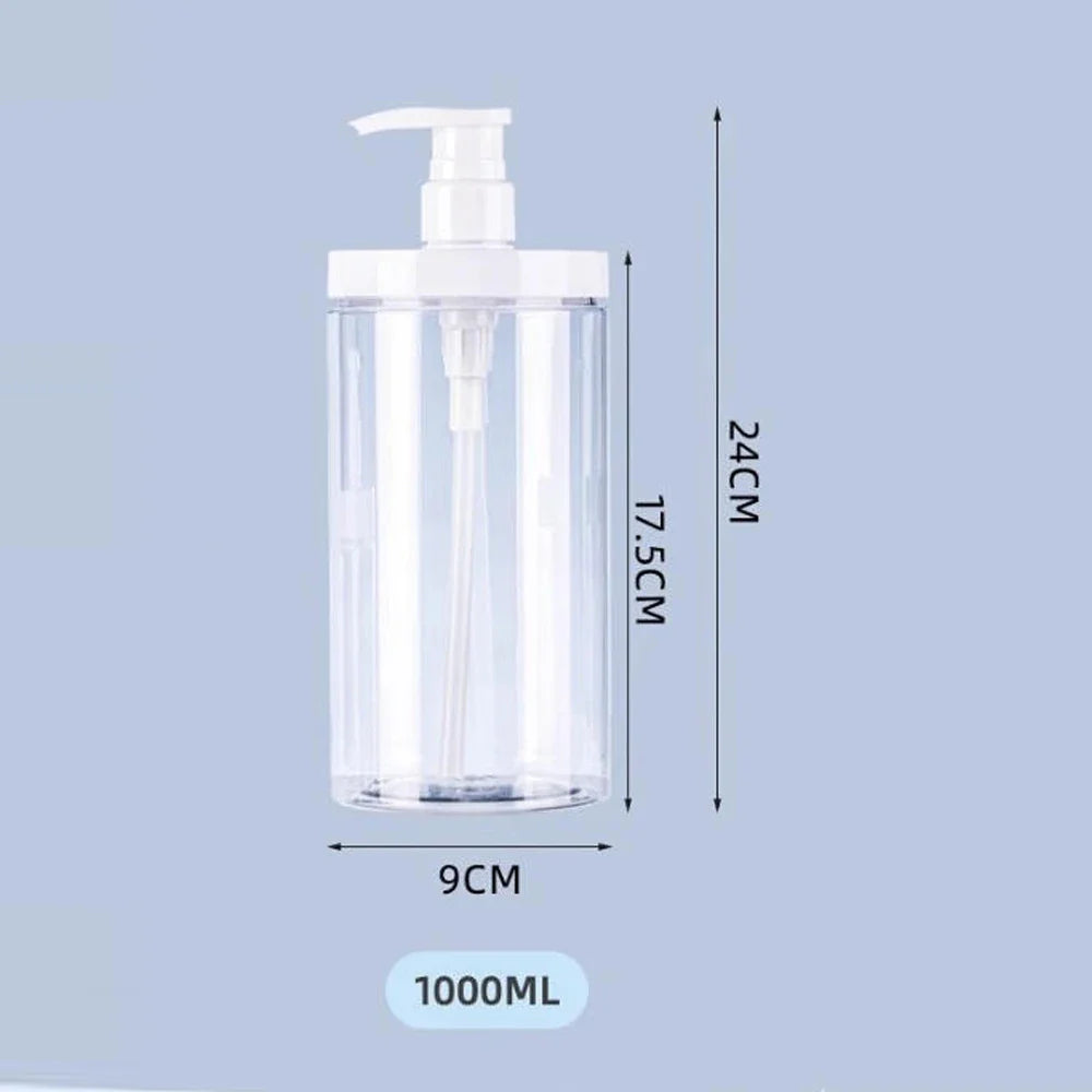 Refillable Pump Dispenser Bottle – Clear PET 500ml & 1000ml
