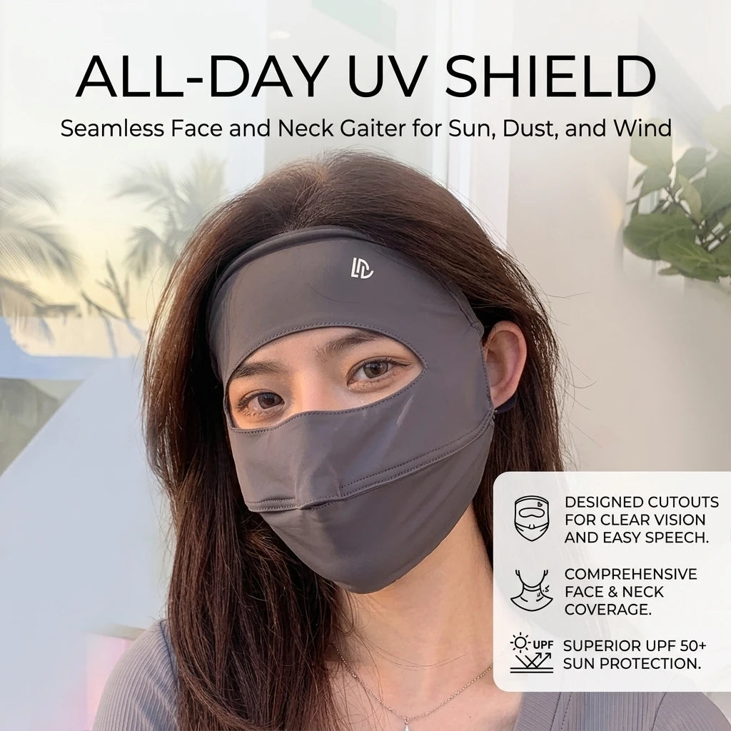 Ice Silk Sun Protections Mask For Women UPF50+ UV Protections Breathable Outdoor Use Peaceful Pleasures Health and Wellness