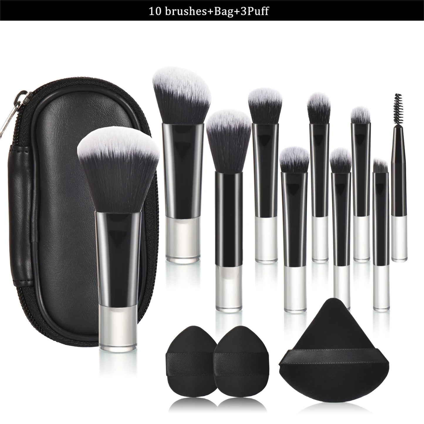 10-Piece Pink Mini Travel Makeup Brush Set | Professional Tools
