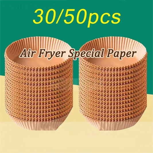 Air Fryer Parchment Paper Liners 30/50 Pcs | Non-Stick Baking Mats Air Fryer Liners Peaceful Pleasures Health and Wellness