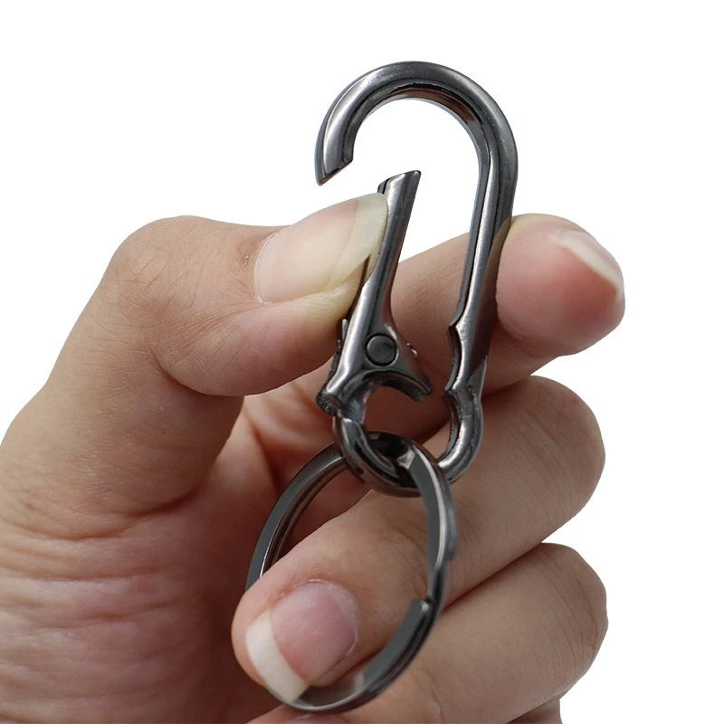 Stainless Steel Carabiner Keychain Clip | Waist Belt Key Ring Carabiner Key Ring Peaceful Pleasures Health and Wellness