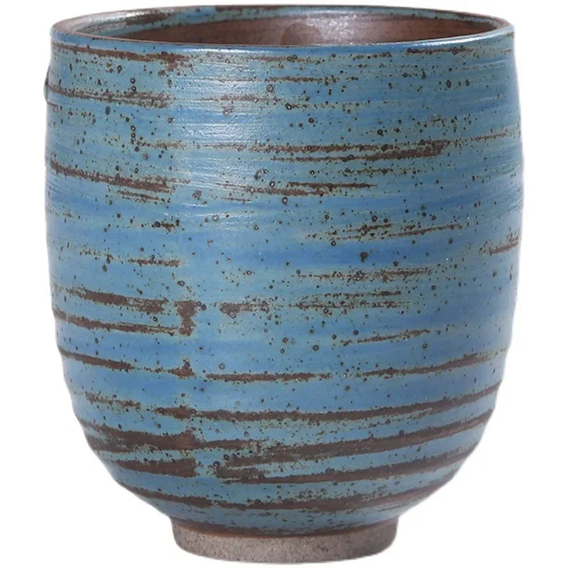 Japanese coarse pottery teacup single large pure handmade retro master cup ceramic coffee cup in ancient Peaceful Pleasures Health and Wellness