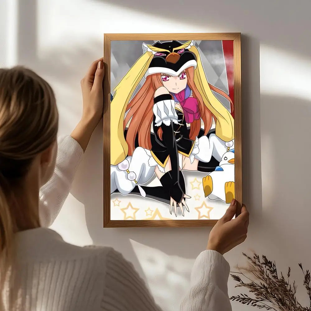 Anime Penguindrum HD Waterproof Self-Adhesive Wall Poster Anime Wall Poster Peaceful Pleasures Health and Wellness White1 40X50cmNoframe