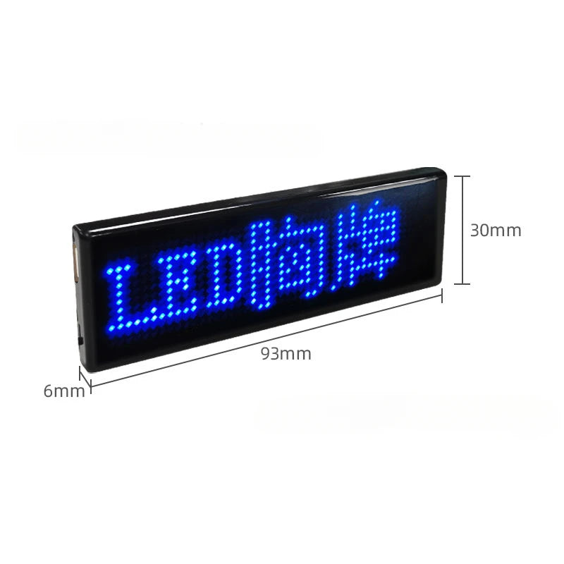 Bluetooth LED Name Badge – Programmable Scrolling Message Tag