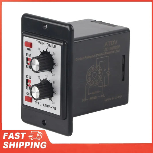 ATDV Relay Off Timer YB AC110V 220V 50 60Hz Knob Control Time Switch Peaceful Pleasures Health and Wellness