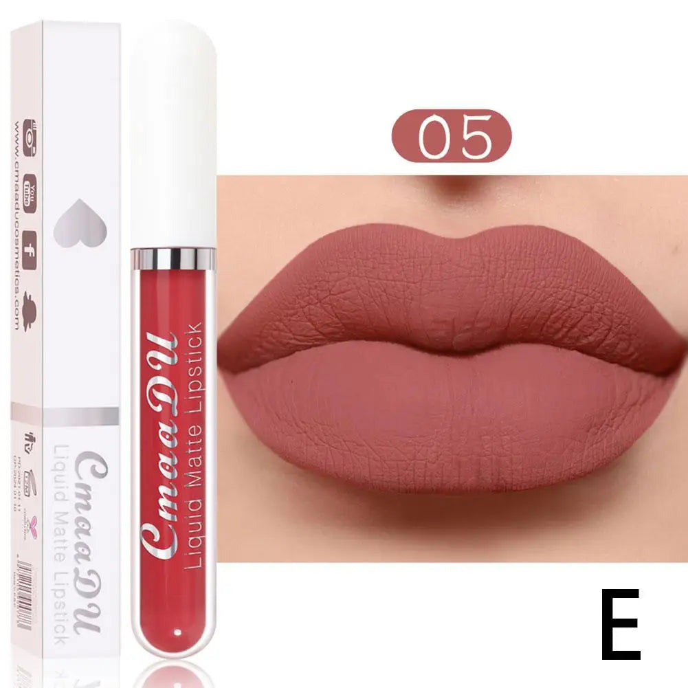 18-Color Waterproof Matte Liquid Lipstick – Long-Lasting Lip Gloss