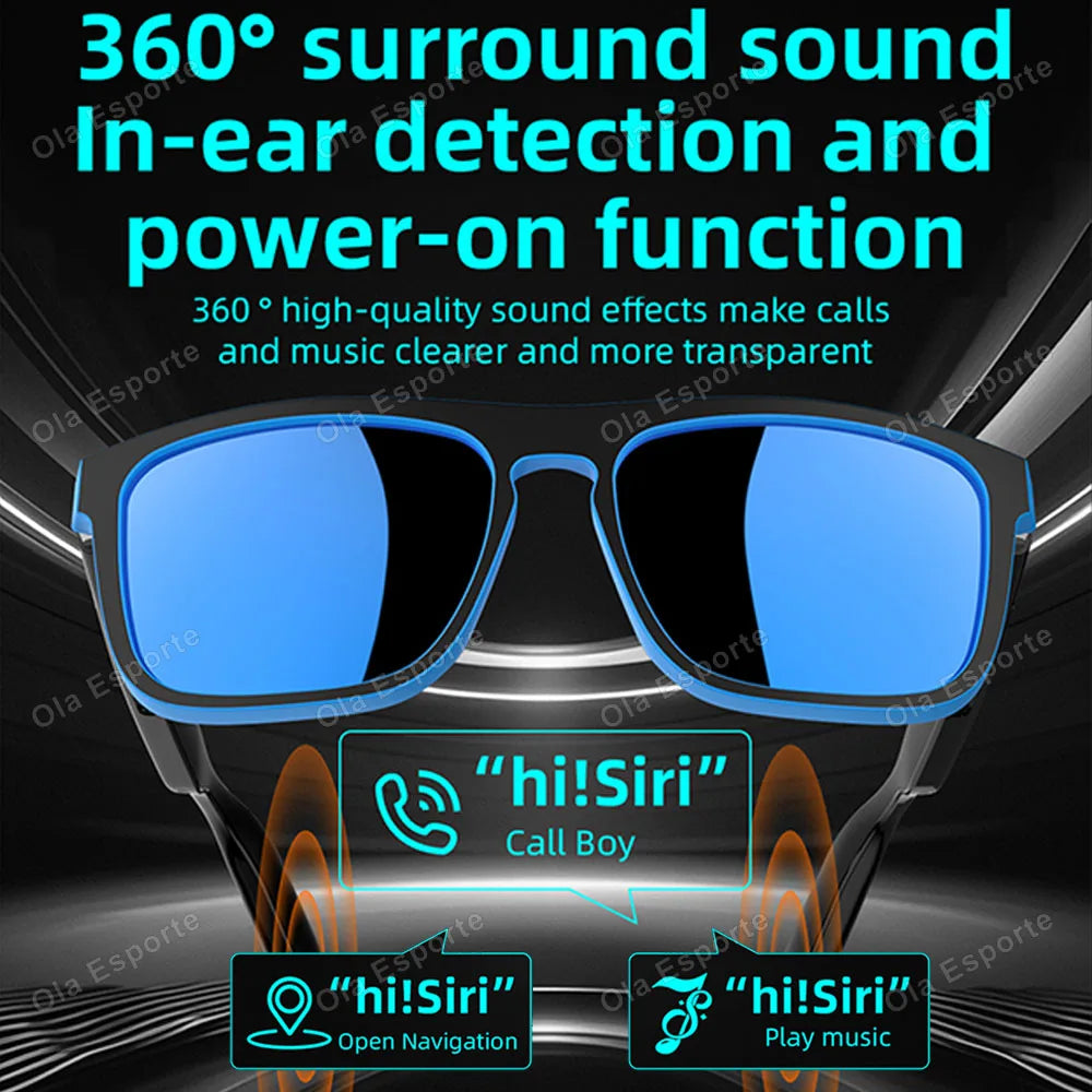 New Smart Glasses Bluetooth Calling Music Control Wireless Fashionable Bluetooth Headphones For Men Women Gifts Earphone Outdoor Peaceful Pleasures Health and Wellness